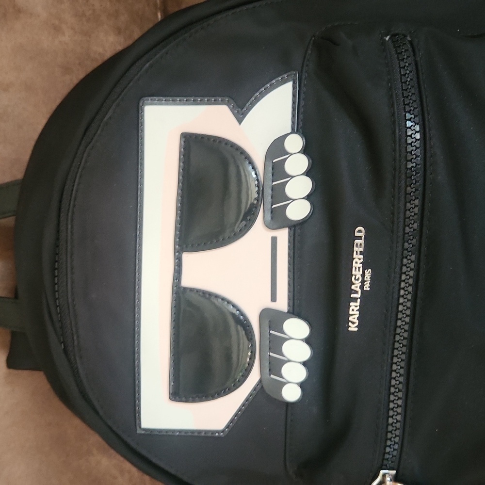 EUC! Karl Lagerfeld Black Backpack - Picture 3 of 11